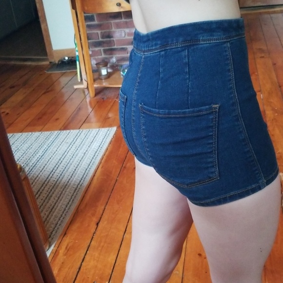 LIKE NEW High Waisted Jean shorts - Picture 2 of 6